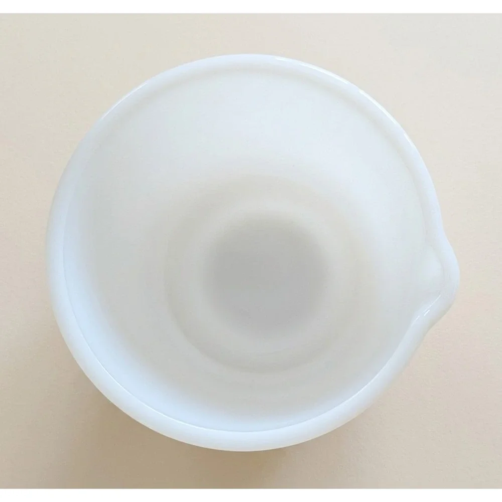Vintage Glasbake Mixing Bowl Made for Sunbeam, Milk Glass, 20CJ, 6.5